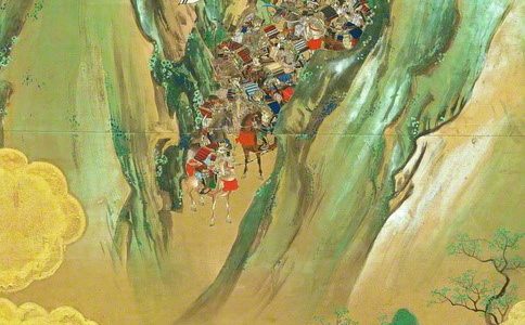 〈美の物語〉源平合戦図屏風　一ノ谷合戦　海北友雪　作